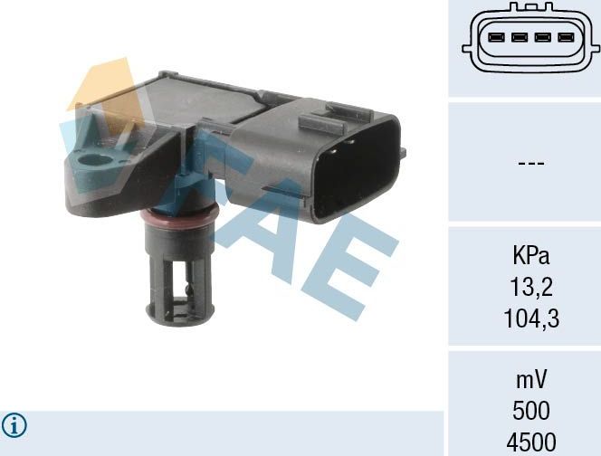 Датчик абсолютного давления (ДАД, MAP) FAE. Артикул 15163