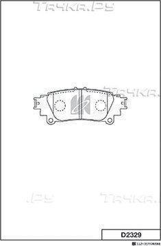Тормозные колодки MK Kashiyama задние для Lexus IS II 2009-2015. Артикул D2329