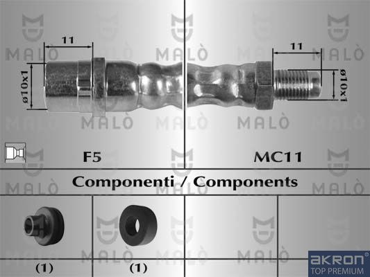 Тормозной шланг Malò. Артикул 8068