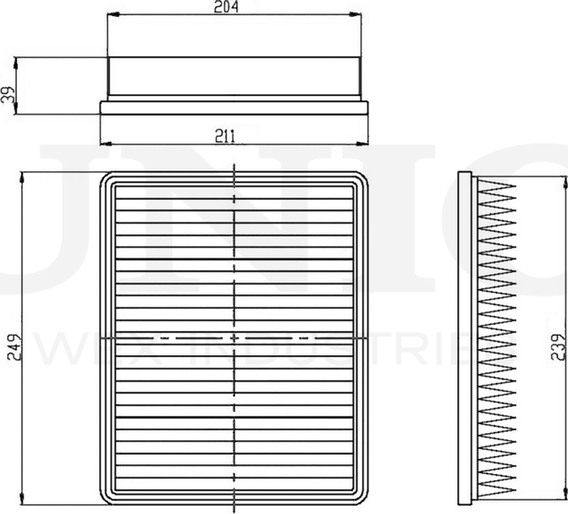 Фильтр воздушный (Unio). Артикул FLT-10049