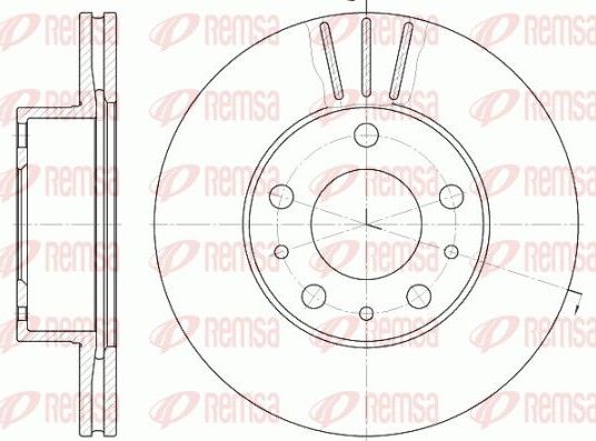 Тормозной диск Remsa передний для Fiat Ducato III 2006-2026. Артикул 6476.10