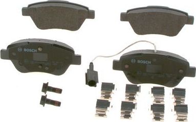 Тормозные колодки Bosch (Low-Metallic) передние для Citroen Nemo I 2008-2015. Артикул 0 986 494 113