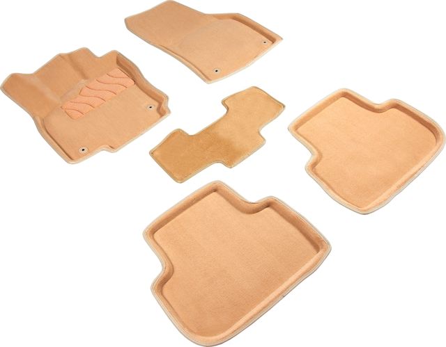 Коврики Seintex 3D ворсовые для салона Volkswagen Tiguan II 2016-2026 Бежевые. Артикул 89590