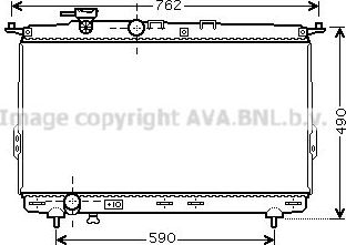 Радиатор охлаждения двигателя AVA для Kia Magentis I 2001-2006. Артикул HY2106