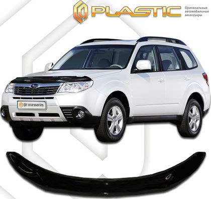 Дефлектор СА Пластик для капота (Classic черный) Subaru Forester 2008-2012. Артикул 2010010103071