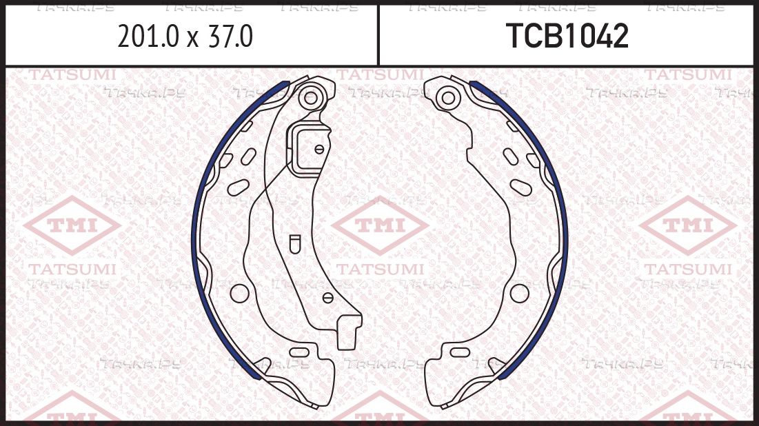 Колодки тормозные задние RENAULT Clio/Logan 1998 (Tatsumi). Артикул TCB1042
