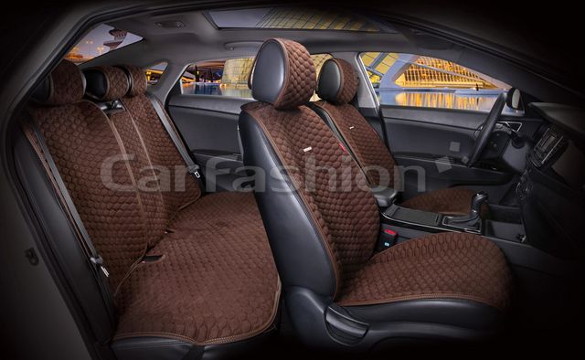 Накидки универсальные CarFashion Capri Pro Plus для авто, цвет Кофе/Кофе/Коричневый. Артикул 22093