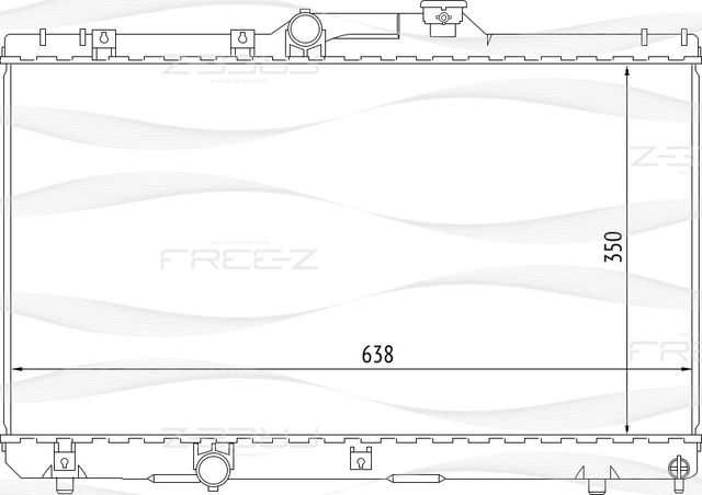 Радиатор TOYOTA COROLLA 92- 1.3-1.6 охлаждения (Free-Z). Артикул KK0196