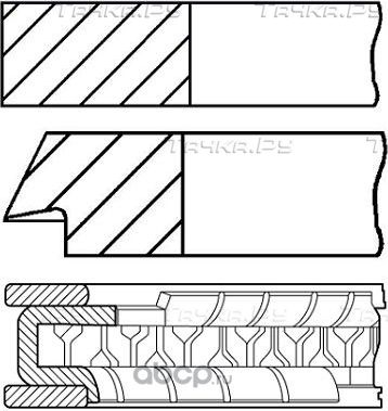 08-440000-00_кольца поршневые! d75 STD/ Toyota Prius 1.5 1NZ-FE 03 (Goetze). Артикул 0844000000