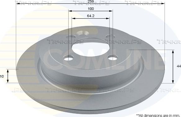 Тормозной диск Comline Comline задний для MINI Hatch II (R56) 2006-2013. Артикул ADC1768