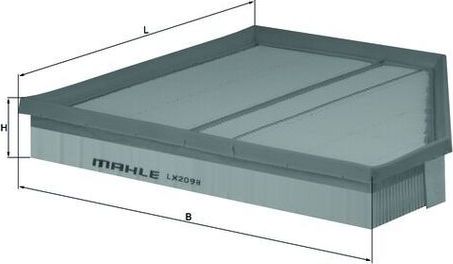 Воздушный фильтр Mahle. Артикул LX 2098