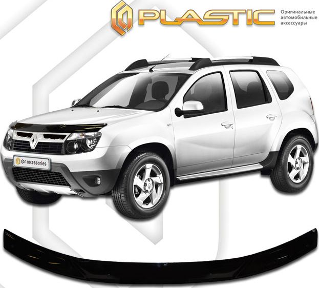 Дефлектор СА Пластик для капота (Classic черный) Renault Duster I 2010-2015. Артикул 2010010106843