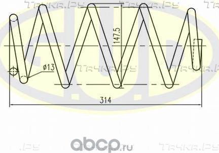 Пружина подвески G.U.D.. Артикул GCS004262