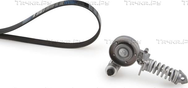 Приводной ремень поликлиновой с роликами (комплект) Gates Micro-V® Kit для Opel Meriva A 2004-2010. Артикул K015PK1230