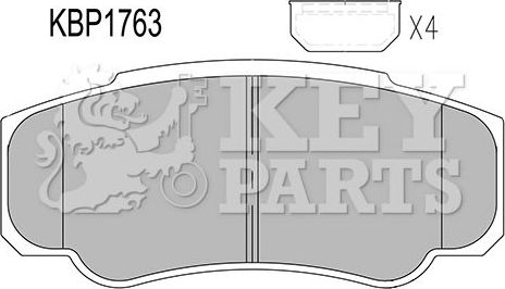 Тормозные колодки KEY PARTS. Артикул KBP1763