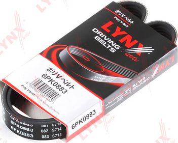 Приводной ремень поликлиновой LYNXauto для Daewoo Kalos 2002-2004. Артикул 6PK0883