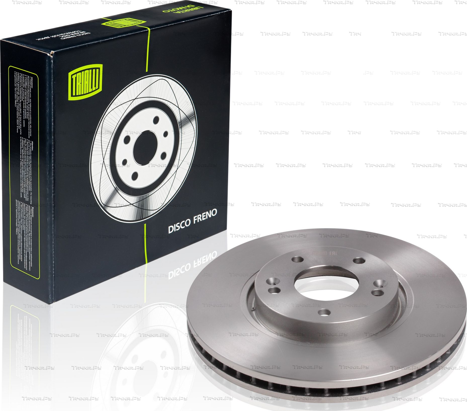 Тормозной диск Trialli передний для Hyundai Tucson I 2004-2010. Артикул DF 084714