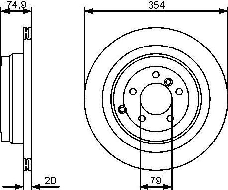 Тормозной диск Bosch. Артикул 0 986 479 479