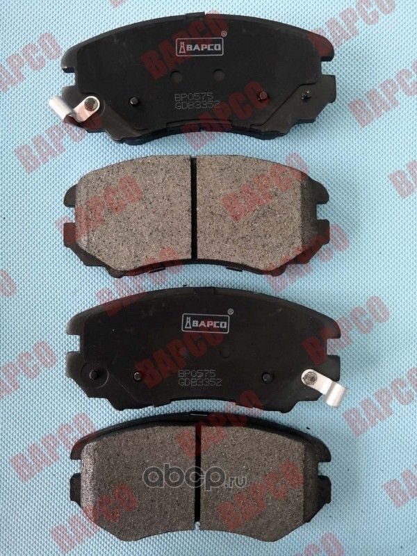 Колодки тормозные дисковые пер. HYUNDAI COUPE (RD) 6-02, SONATA IV (E (Bapco) Bapco. Артикул BP0575