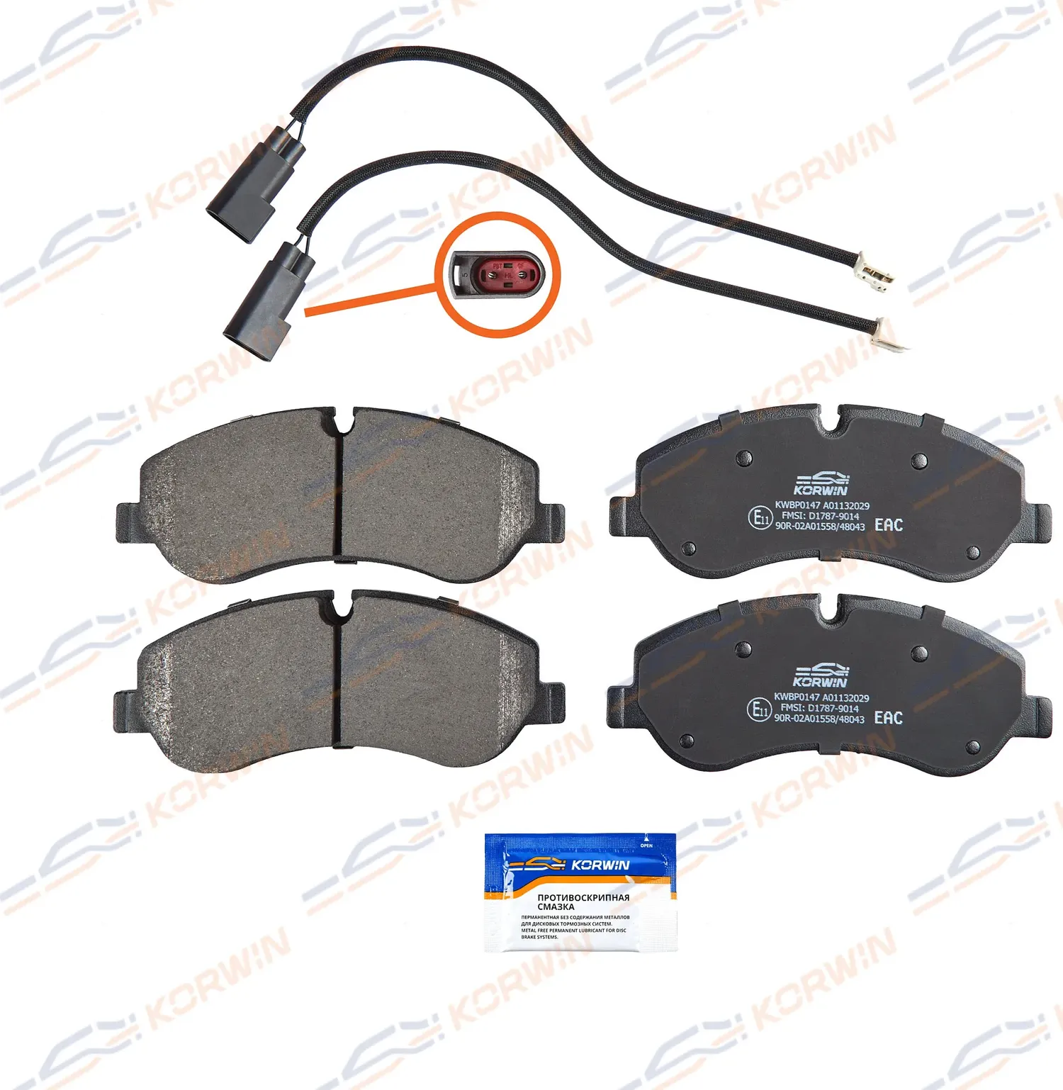 Колодки тормозные перед. Ford Tourneo Custom 12-/Transit (V363) 13 (Korwin). Артикул KWBP0147