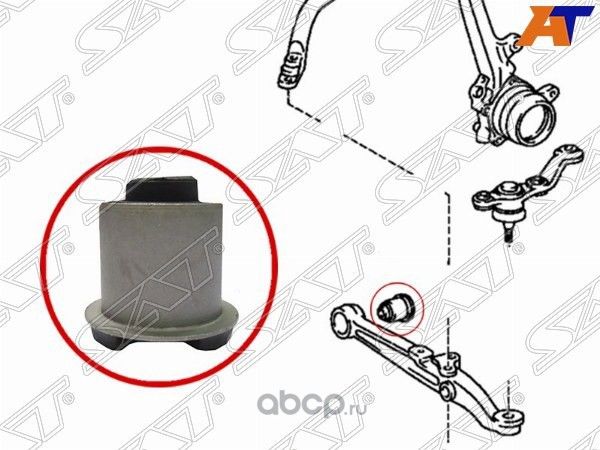 Сайлентблок нижнего FR рычага TOYOTA BREVISCHASER (SAT). Артикул ST4865430070