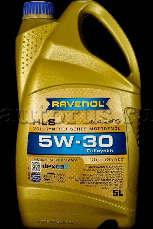 RAVENOL HLS SAE 5W-30 Масло моторное синтет. 4L. Артикул 1111119004