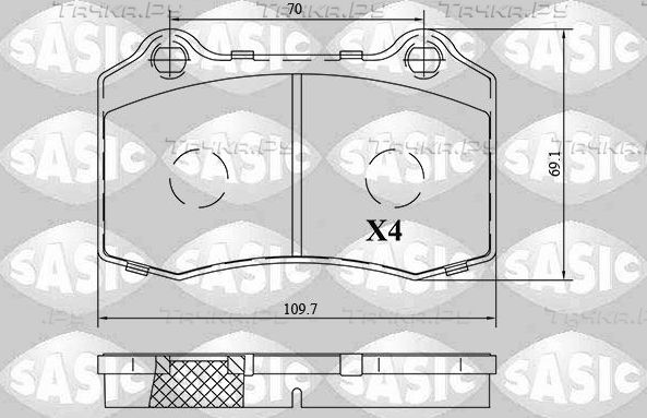Тормозные колодки Sasic передние/задние для Volvo S60 I 2003-2010. Артикул 6210093