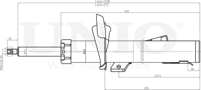 Амортизатор подвески (Unio). Артикул SAB-10169