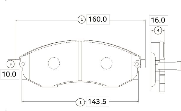 Тормозные колодки CTR. Артикул GK0466