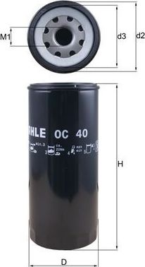 Масляный фильтр Mahle. Артикул OC 40