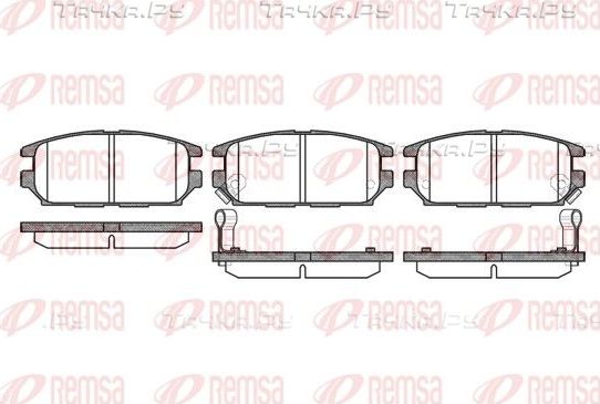 Тормозные колодки Remsa задние для Mitsubishi Lancer VII 1998-2001. Артикул 0356.12