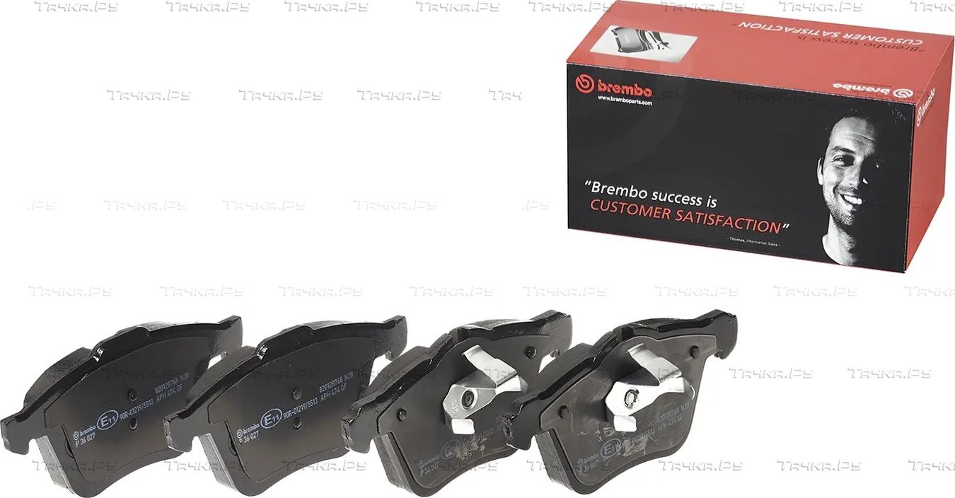 Тормозные колодки Brembo PRIME LINE передние для Jaguar S-Type I 2001-2008. Артикул P 36 027