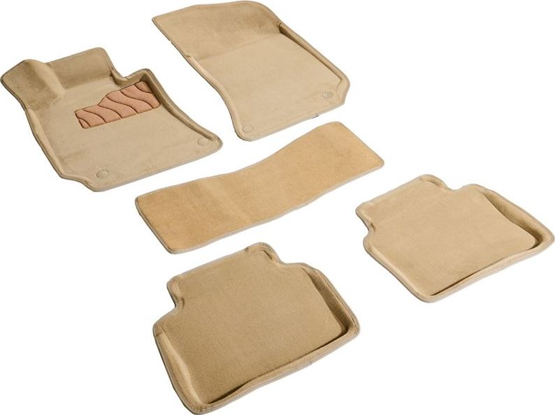 Коврики Seintex ворсовые для салона Mercedes-Benz CLS-Класс C218 2010-2017 Бежевые. Артикул 98162