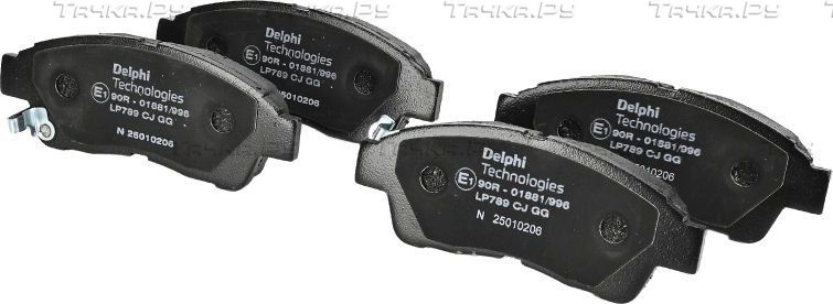 Тормозные колодки Delphi (Low-Metallic) передние для Toyota Solara XV20 1998-1999. Артикул LP789