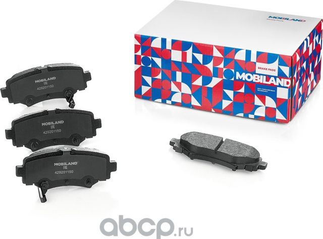 Колодки тормозные дисковые задние (4 шт.) с п/шум. пласт. MAZDA 3 (BM, BN) (Mobiland). Артикул 429201150