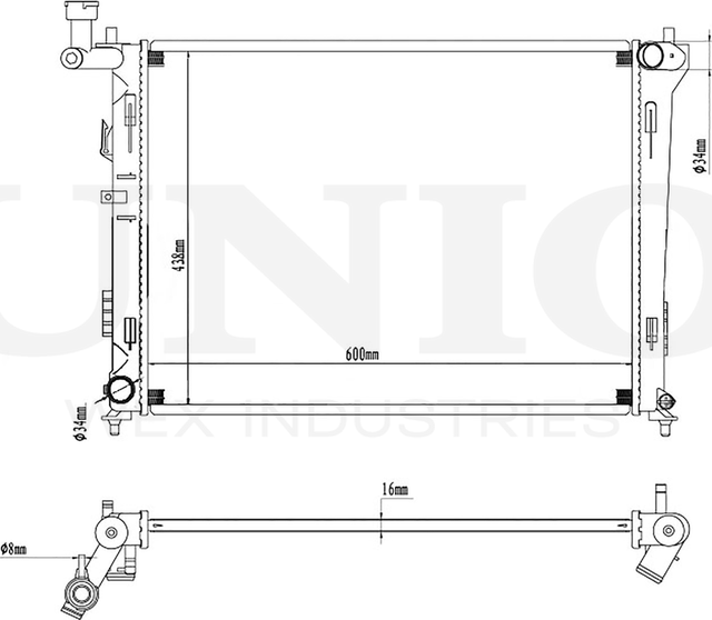 Радиатор двигателя (Unio). Артикул RAD-10035