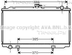 Радиатор охлаждения двигателя AVA. Артикул DNA2216