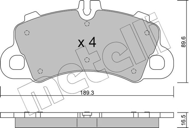 Тормозные колодки Metelli. Артикул 22-1259-0