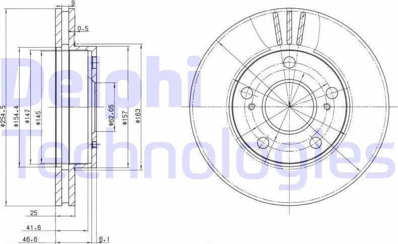 Тормозной диск Delphi. Артикул BG3172