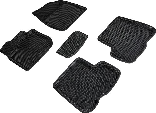 Коврики Seintex 3D EVA Соты для салона Renault Logan II 2014-2020 ЧЕРНЫЕ. Артикул 95255