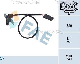 Датчик положения коленвала FAE для Renault Laguna I 1993-2001. Артикул 79024