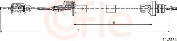 Трос сцепления Cofle для Opel Corsa B 1993-2000. Артикул 11.2534