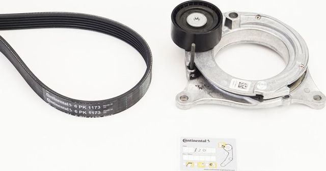 Приводной ремень поликлиновой с роликами (комплект) ContiTech для BMW X2 I (F39) 2017-2026. Артикул 6PK1173K1