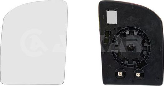 Зеркальное стекло бокового зеркала Alkar левое для MAN TGE 2016-2026. Артикул 6431772