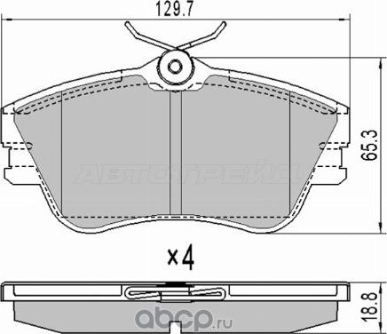КОЛОДКИ ТОРМОЗНЫЕ ПЕРЕД WV TRANSPORTER T4/MULTIVAN 90-03 (R15) (SAT). Артикул ST701698151J 