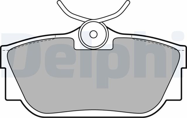 Тормозные колодки Delphi (Low-Metallic) задние для Volkswagen Transporter T4 1990-2003. Артикул LP2019