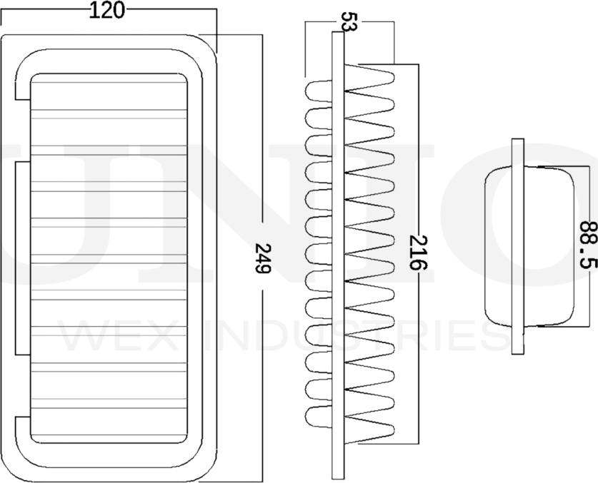 Фильтр воздушный (Unio). Артикул FLT-10118