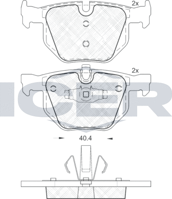 Тормозные колодки Icer. Артикул 181739