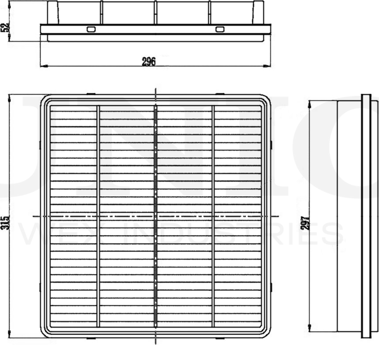 Фильтр воздушный (Unio). Артикул FLT-10198