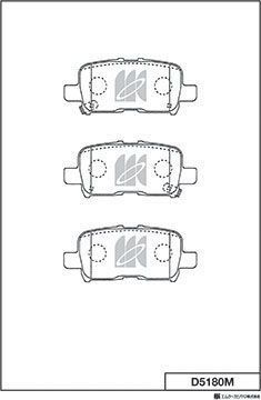 Тормозные колодки MK Kashiyama задние для Great Wall Hover H6 2011-2014. Артикул D5180M